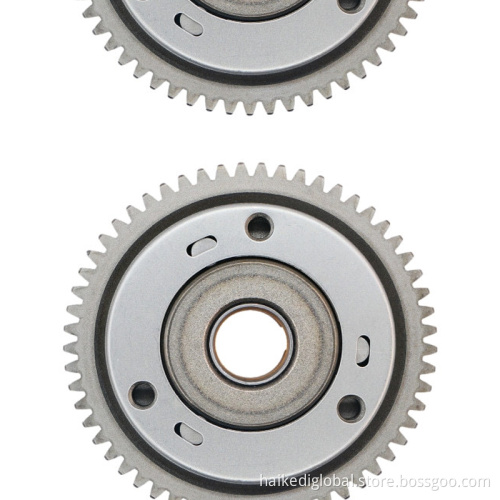 Motorcycle starting disc gear